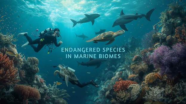 endangered species in marine biomes