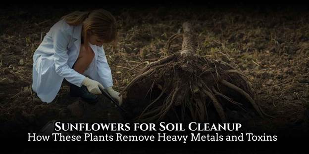 Sunflowers for soil cleanup