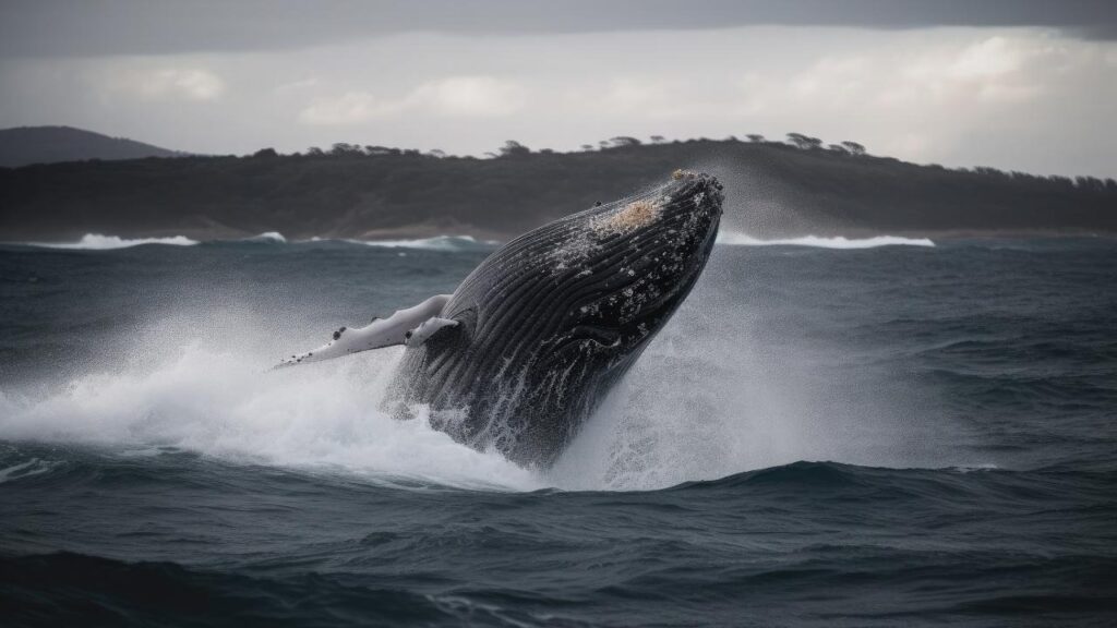 Whale migration season